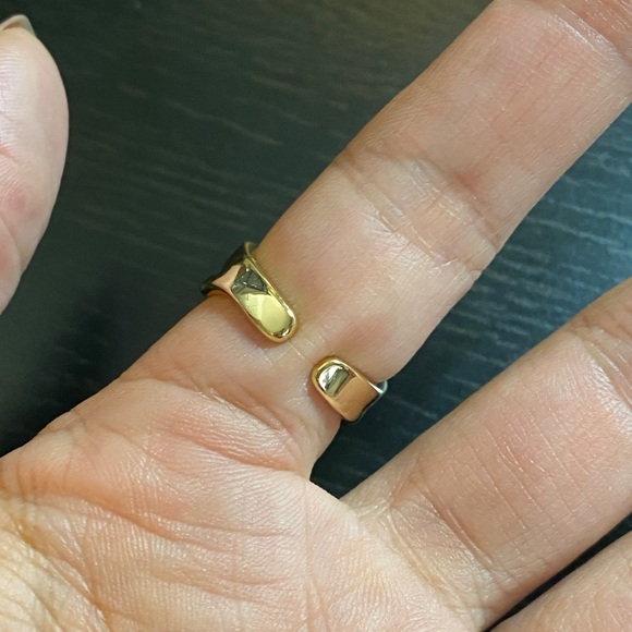 S925 Silver Chunky Gold Open Ring,Big Silver Heart Ring for Wom… - Picture 4 of 5